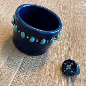 Fashion torquoise bangle and ring